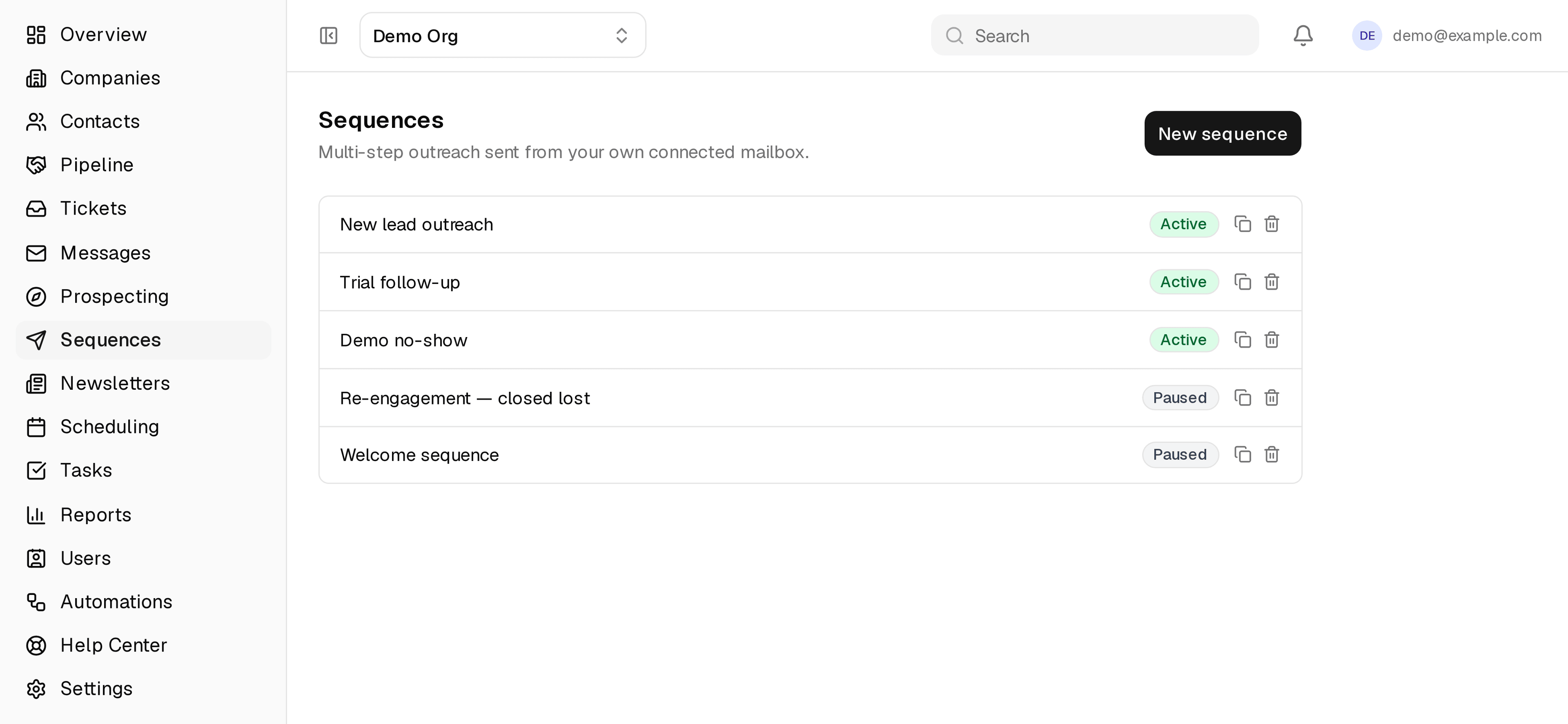 ClientPad — Sequences
